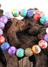 Boho Bracelet, RH Colorful Cray in Pink Blue Beach